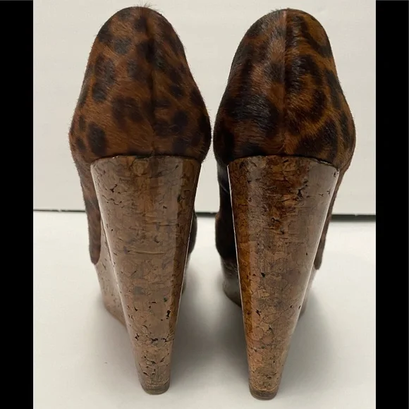 Christian Louboutin Open Toe Pumps Heels Ponyhair leopard 37